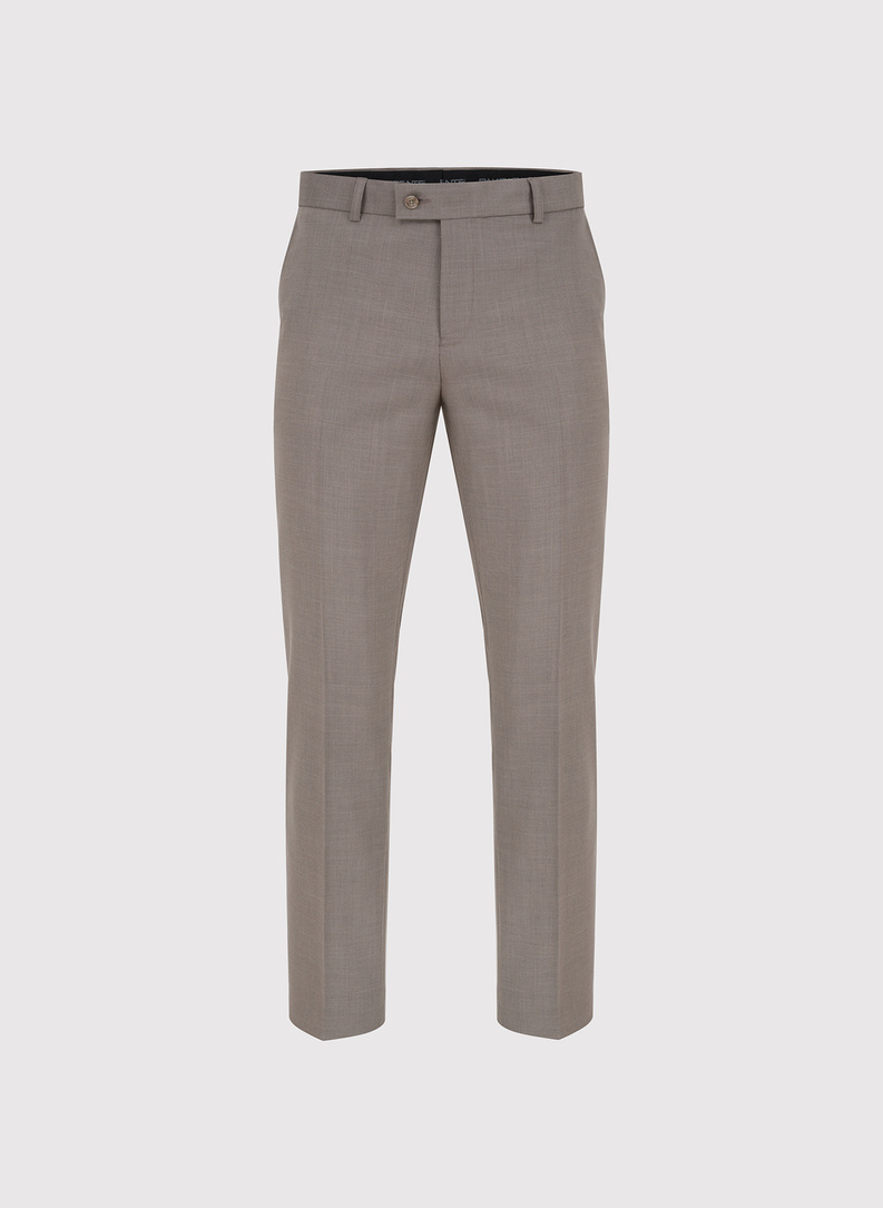 Jasnobrązowy garnitur męski