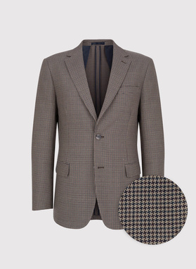 Wełniana marynarka w drobną kratę