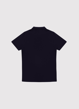 Granatowe polo z bawełny merceryzowanej
