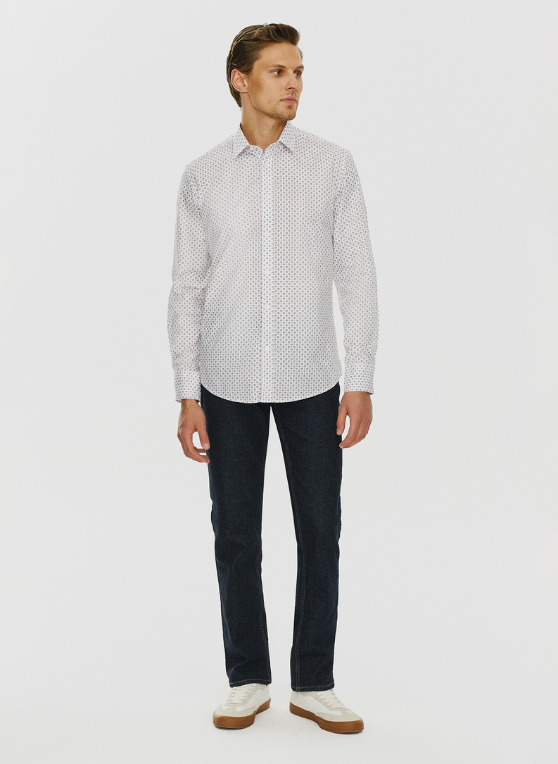 Męska koszula w subtelny wzór 
