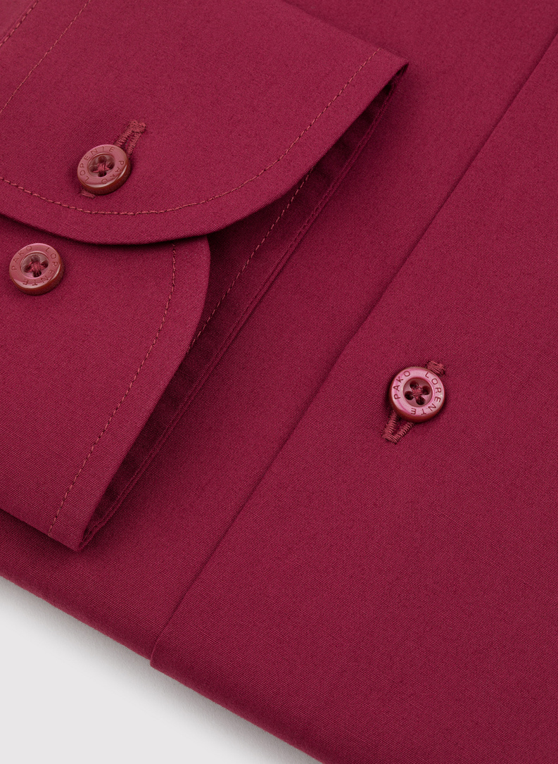 Burgundowa koszula męska długi rękaw