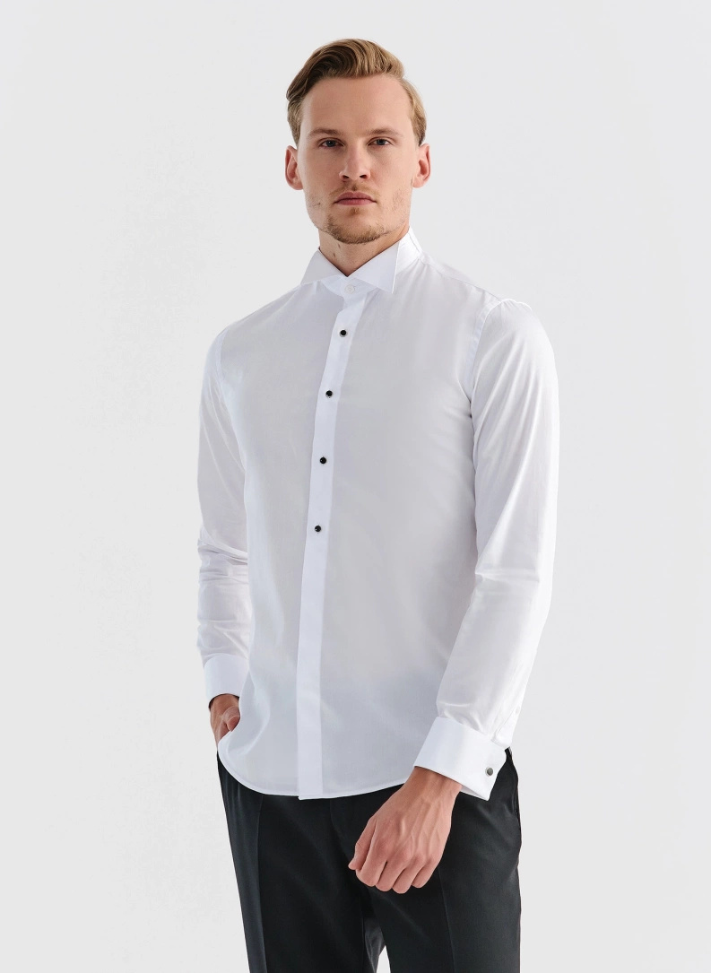 Ślubny czarno-granatowy smoking męski