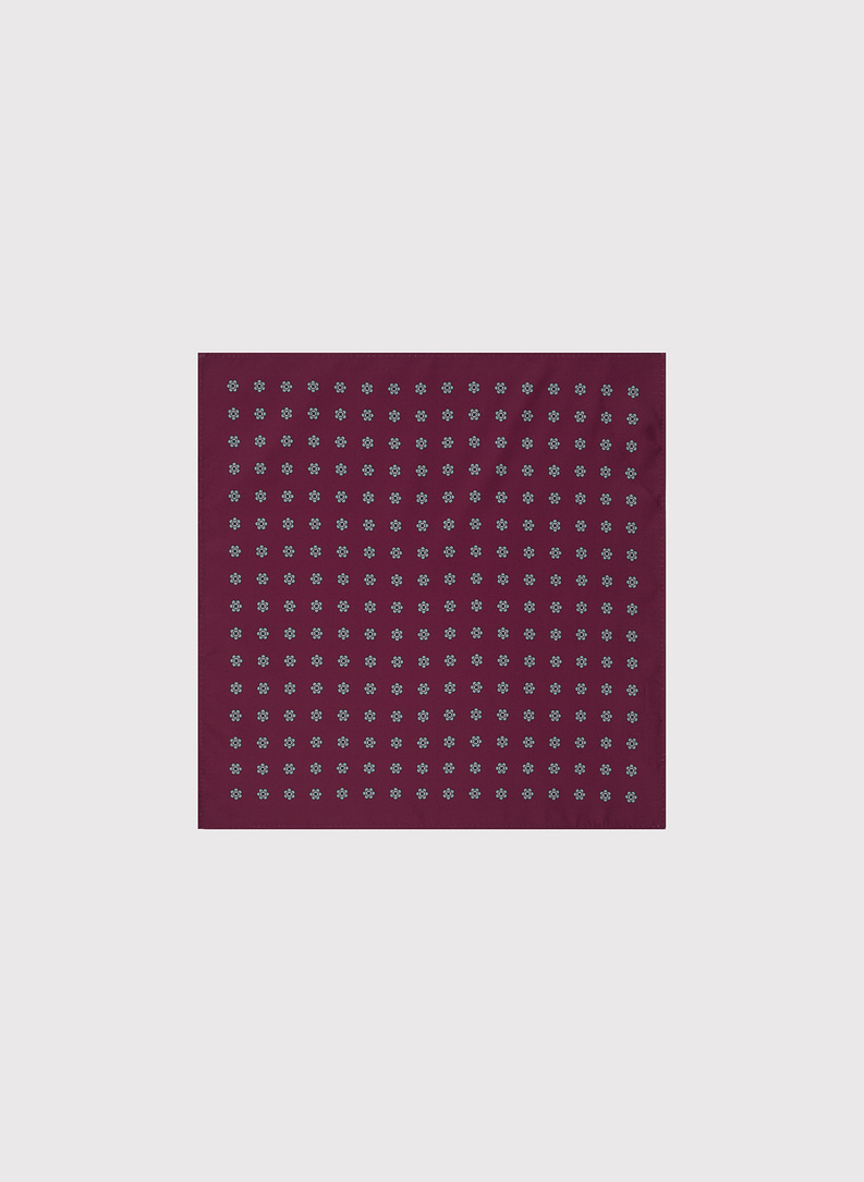 Męska poszetka w kolorze burgudnowym