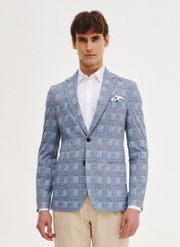 Dzianinowa marynarka w kratkę