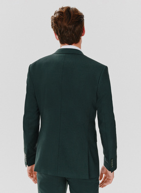 Dwuczęściowy garnitur męski w kolorze zielonym