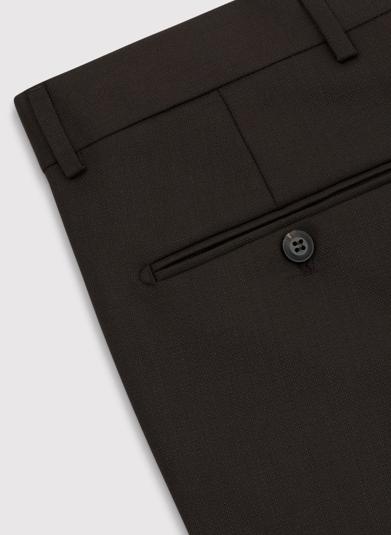 Brązowe spodnie w kant męskie 