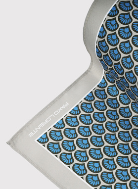 Wzorzysta szara poszetka męska