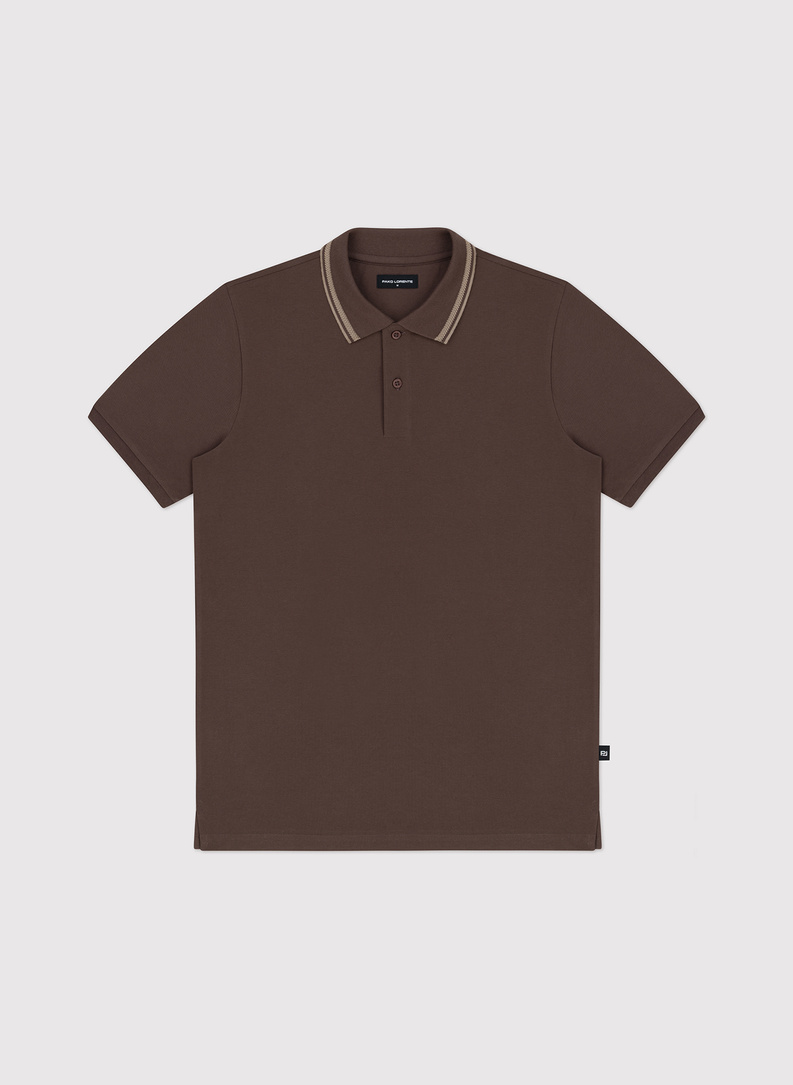 Brązowe polo męskie