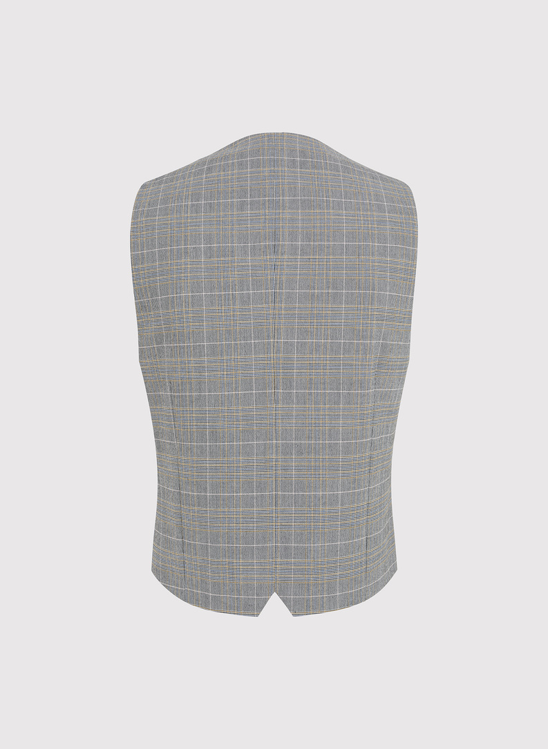 Dwurzędowa kamizelka w kratę