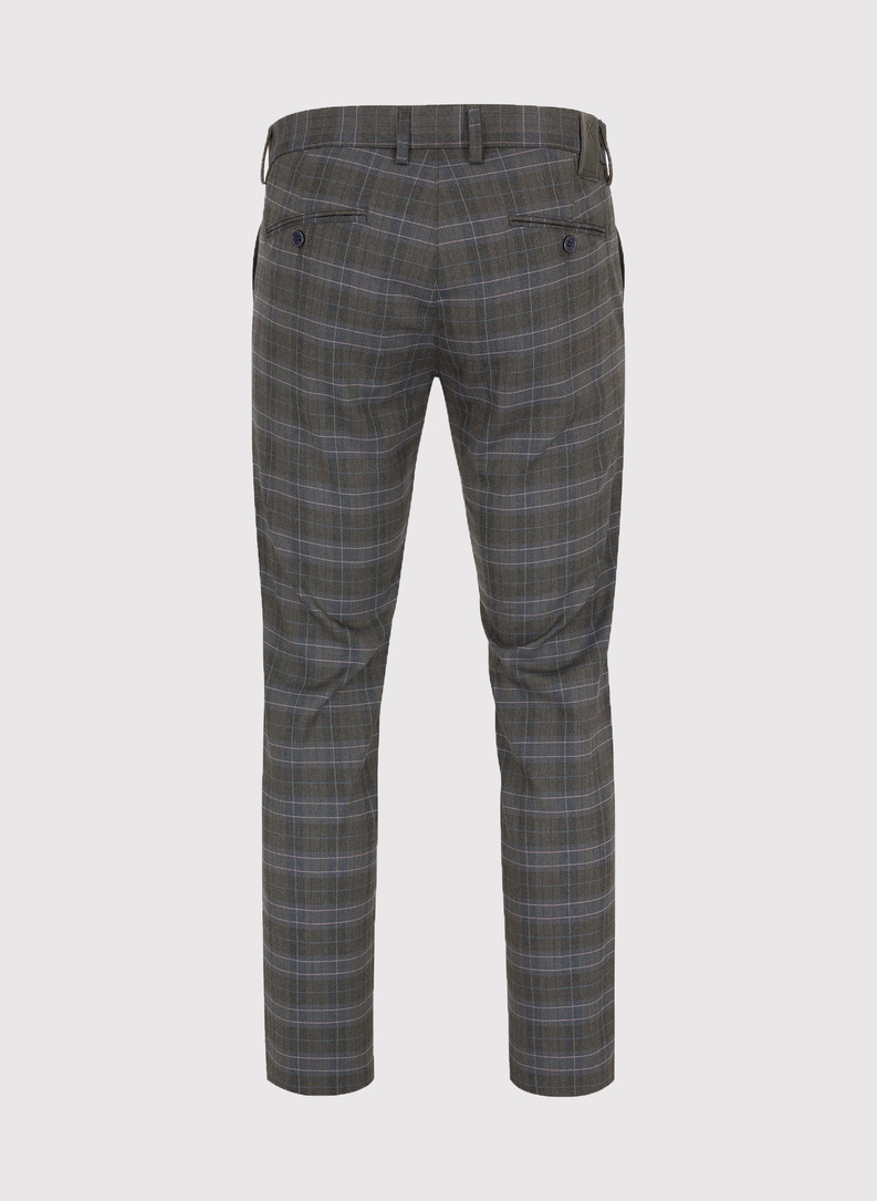 Casualowe męskie spodnie w kratę