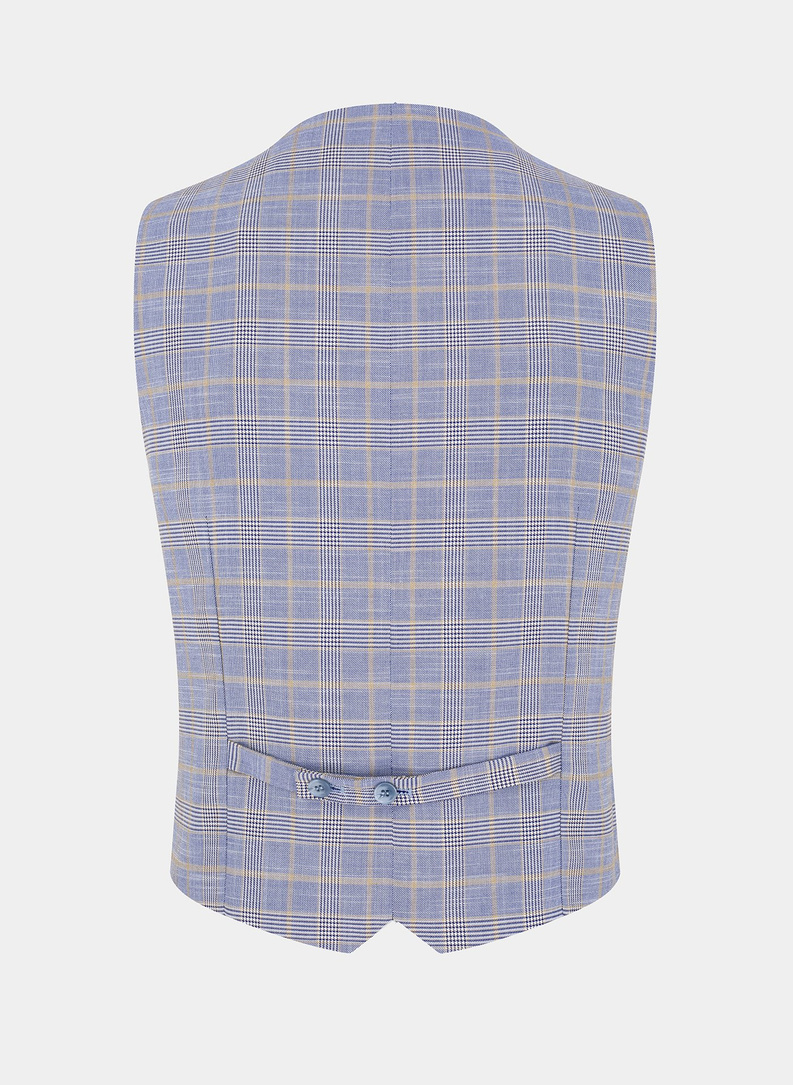 Niebieska kamizelka męska P21WF-8X-035-N