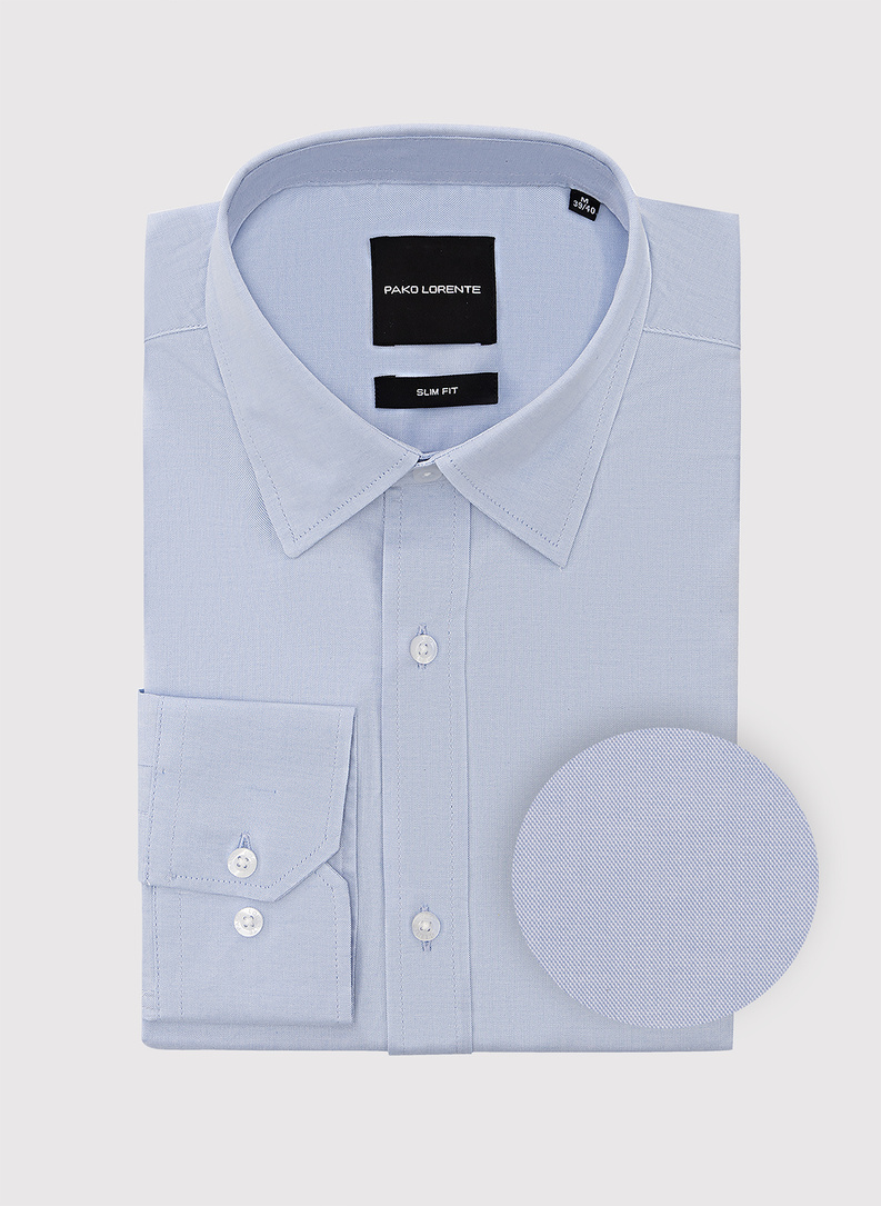 Niebieska koszula męska z bawełny