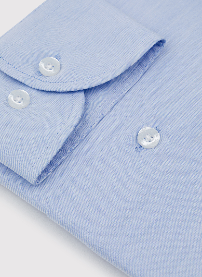 Bawełniana koszula męska w kolorze niebieskiem