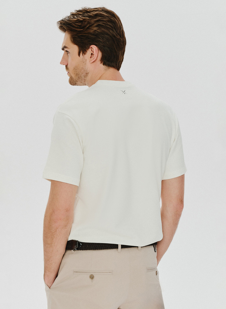 Męski t-shirt w kolorze ecru