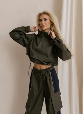 Bluza sportowa damska UPTOWN REBEL SWEATSHIRT oliwkowa