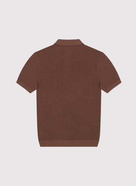 Swetrowe polo w kolorze brązowym