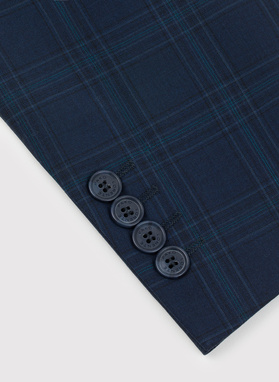 Granatowa marynarka garniturowa z wełną