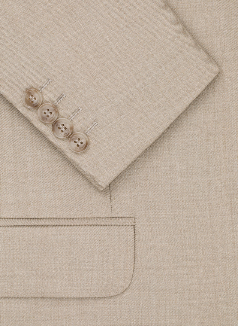 Beżowy garnitur męski