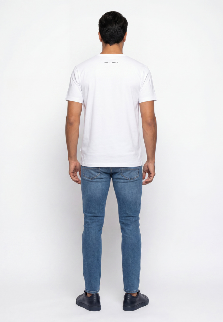 Biały t-shirt męski