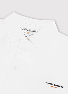 Biały t-shirt polo
