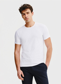 Biały gładki t-shirt męski