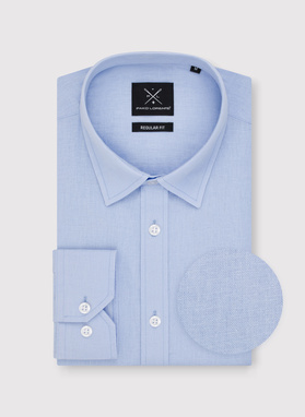 Niebieska koszula męska z lnem