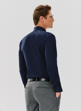 Granatowa koszula męska długi rękaw