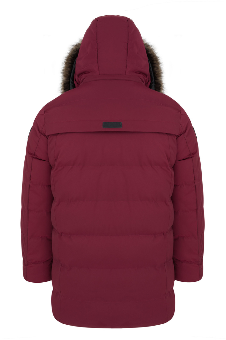 Bordowa męska kurtka z kapturem