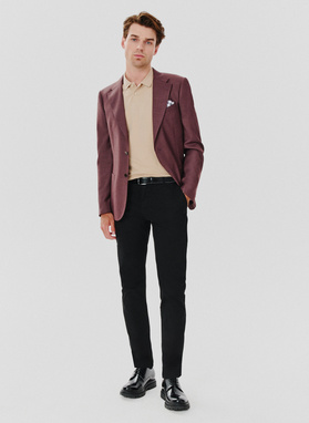 Casualowa gładka marynarka męska