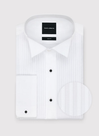 Biała smokingowa koszula męska