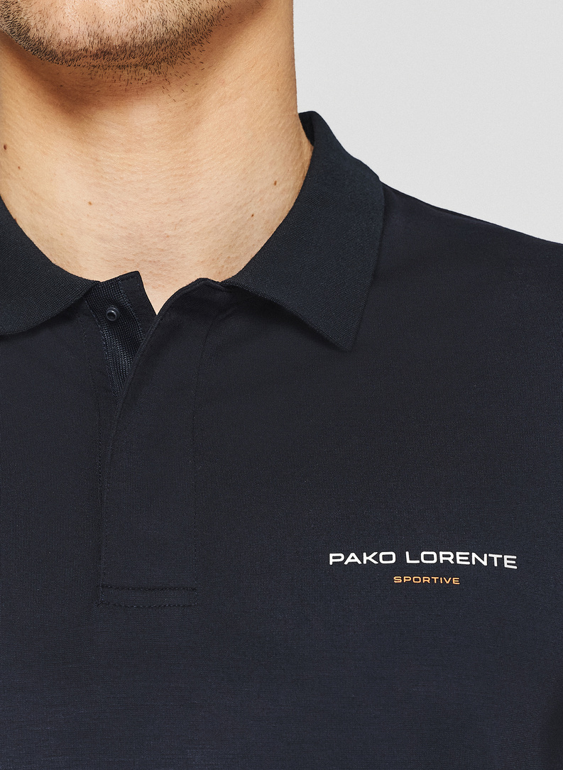 Granatowe polo męskie