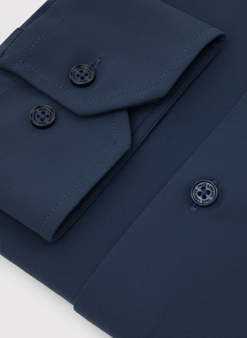 Gładka koszula męska w kolorze granatowym