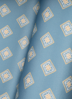 Niebieska poszetka męska w romby