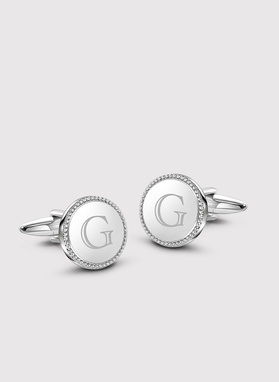 Srebrne spinki do mankietów