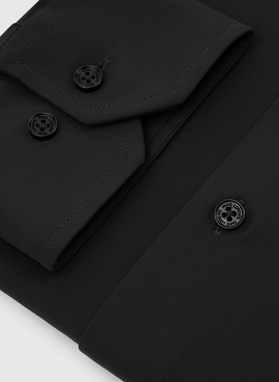 Gładka koszula męska w kolorze czarnym