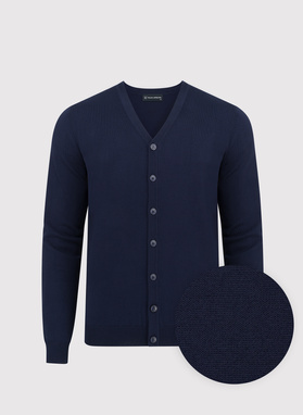 Męski kardigan w kolorze granatowym