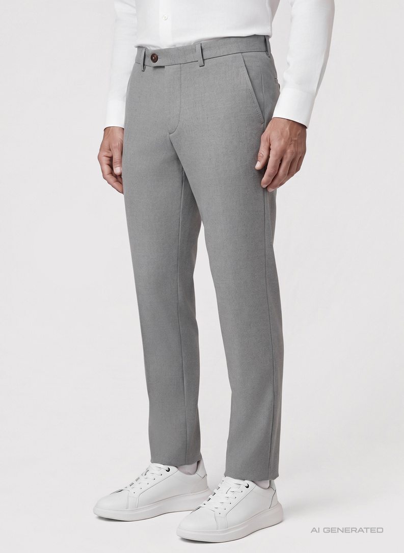 Szare spodnie casual