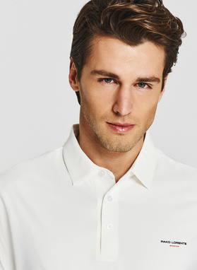 Biały t-shirt polo