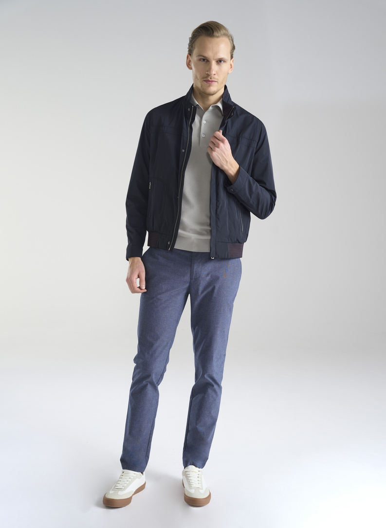 Granatowa krótka kurtka męska