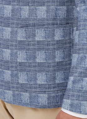 Dzianinowa marynarka w kratkę