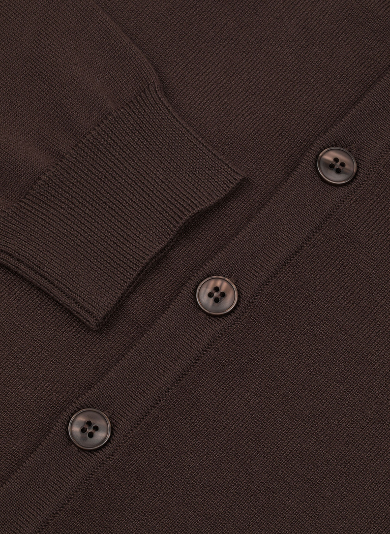 Męski kardigan w kolorze brązowym