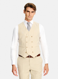 Beżowa wełniana kamizelka