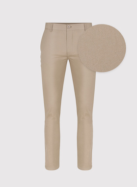 Gładkie spodnie męskie w kolorze beżowym