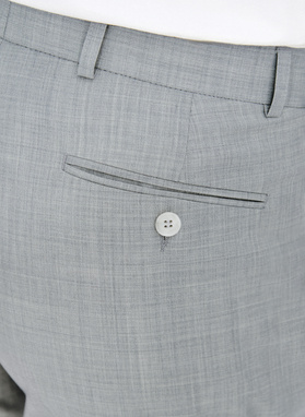 Szare spodnie garniturowe z wełny