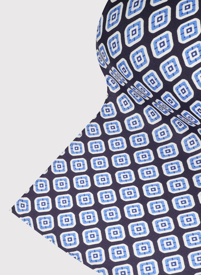 Granatowa poszetka męska mikrowzór