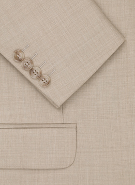 Beżowy garnitur męski