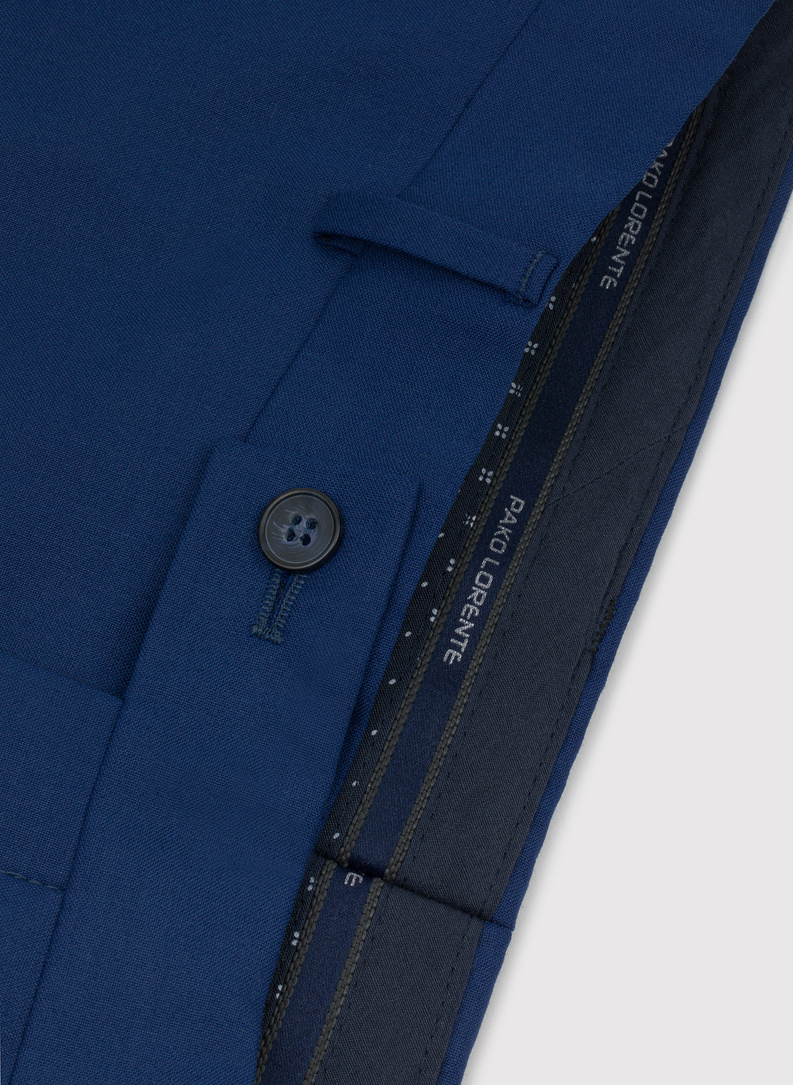 Granatowe spodnie garniturowe P22SF-6G-019-G-S