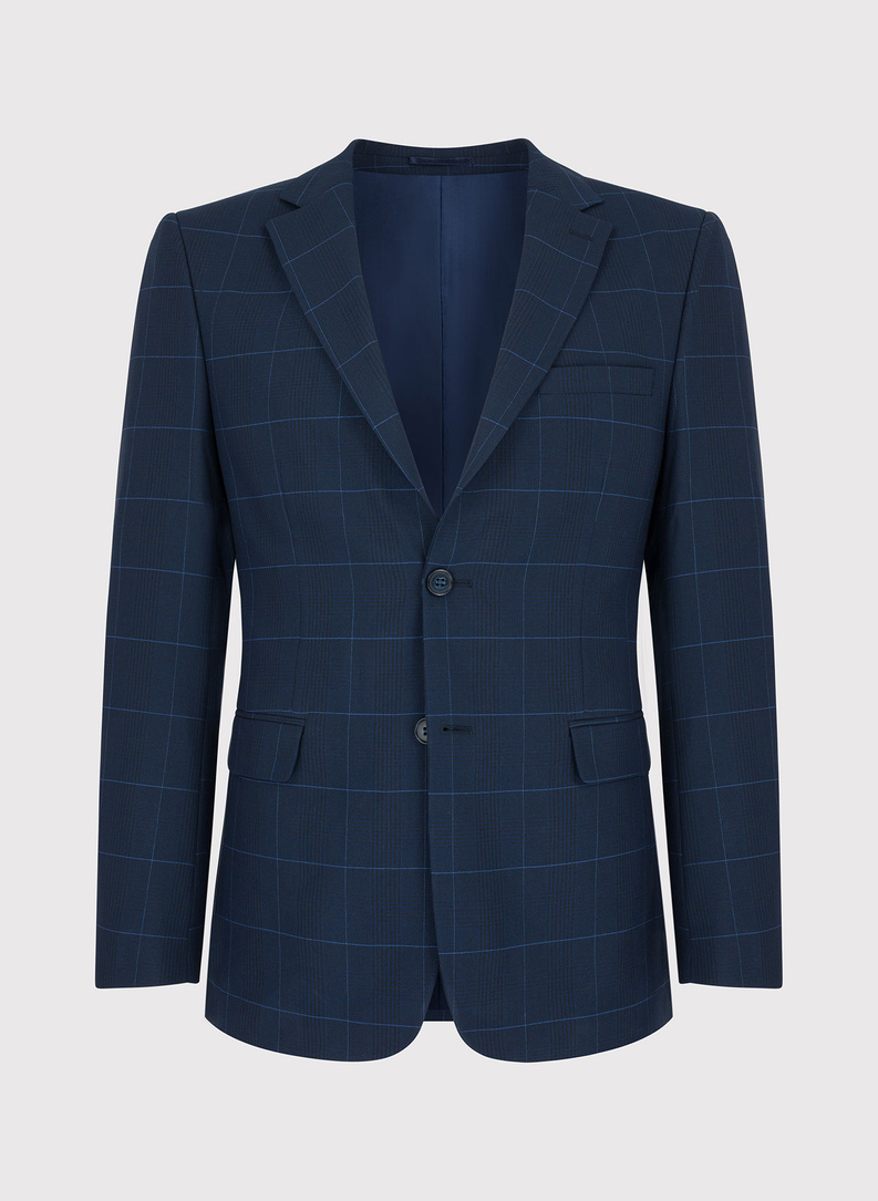 Granatowa marynarka garniturowa P22SF-3G-014-G-S