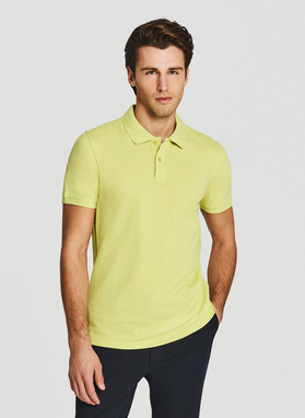 Zielone bawełniane polo męskie
