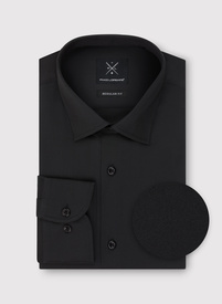 Czarna koszula męska z długim rękawem